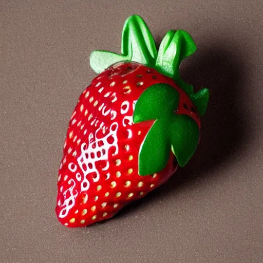 Prompt: strawberry frog mouth open high definition photo directional light