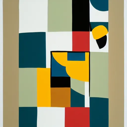 Image similar to A painting of phone, abstract painting in the style of Sophie Taeuber-Arp and Gary Hume and Tatsuro Kiuchi, flat colour-block style, geometric abstraction, earthy light pastel colours