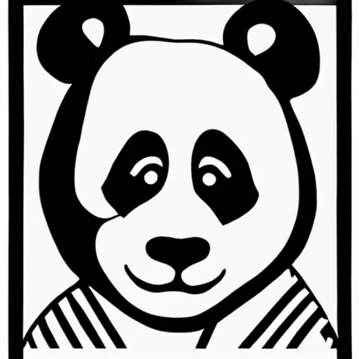 Prompt: panda by style roy lichtenstein