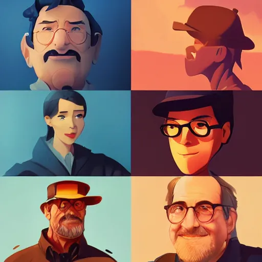 Prompt: face icon stylized minimalist steven spielberg, loftis, cory behance hd by jesper ejsing, by rhads, makoto shinkai and lois van baarle, ilya kuvshinov, rossdraws global illumination