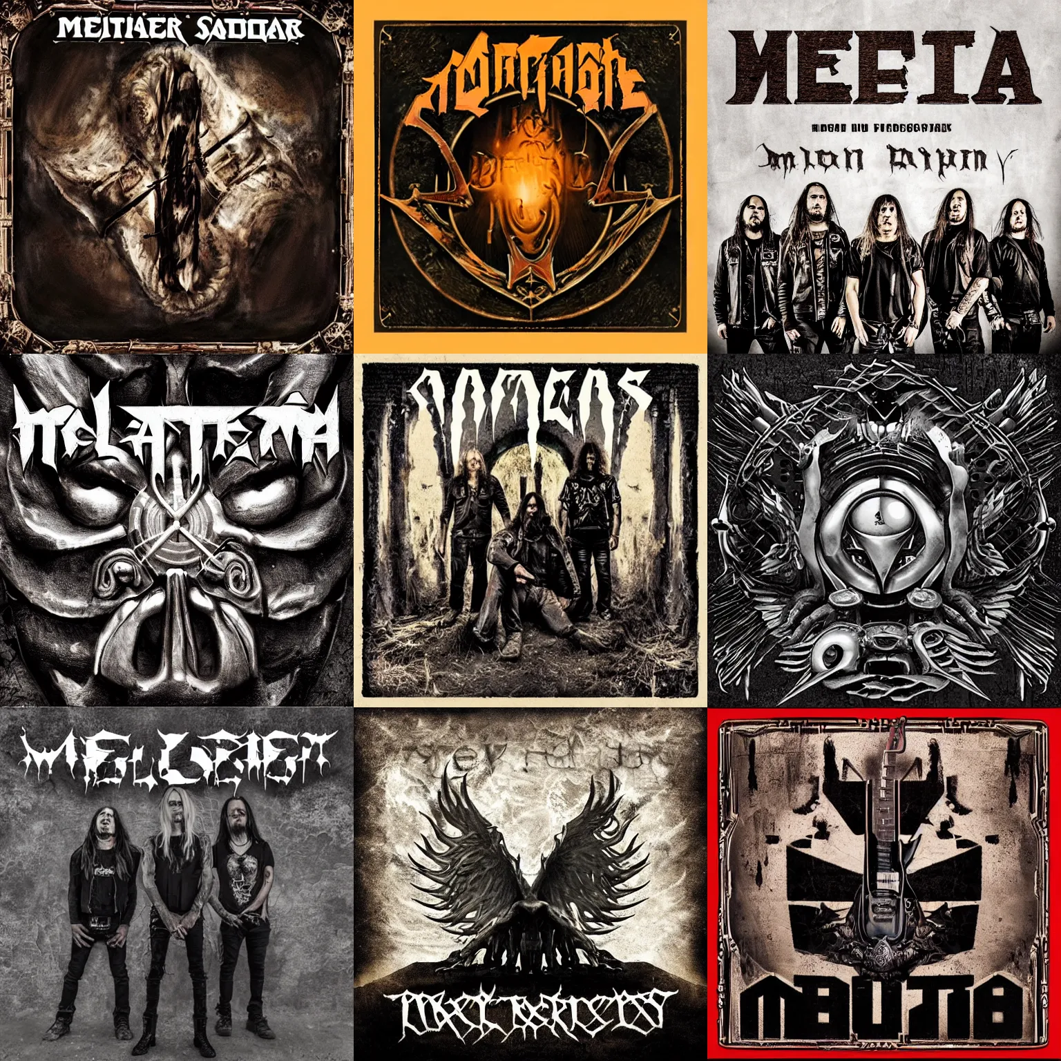 Prompt: metal album cover