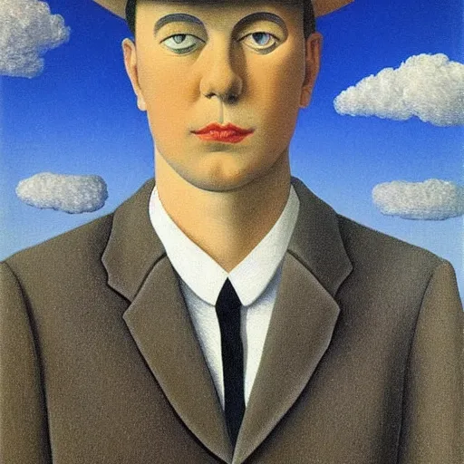 Prompt: Art by René Magritte