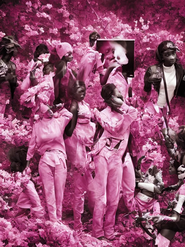 Prompt: fragrance advertising campaign by richard mosse