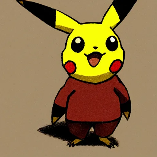 Image similar to Pikachu made out of Papyrus