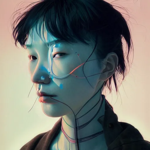 Image similar to citizen portrait soft light painted by james jean and tooth woo and sana takeda, inspired by ghost in the shell anime, smooth face feature, intricate oil painting, high detail illustration, sharp high detail, manga and anime 1 9 9 9
