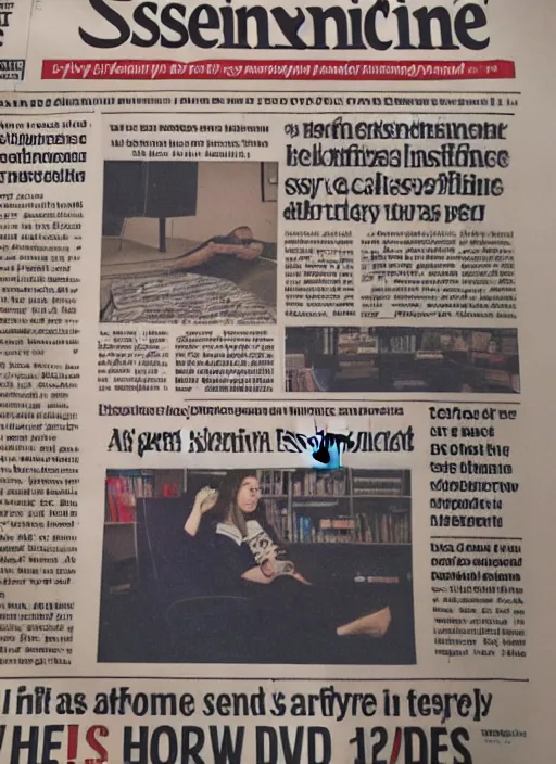 Image similar to insomniac reading newspaper in the basement