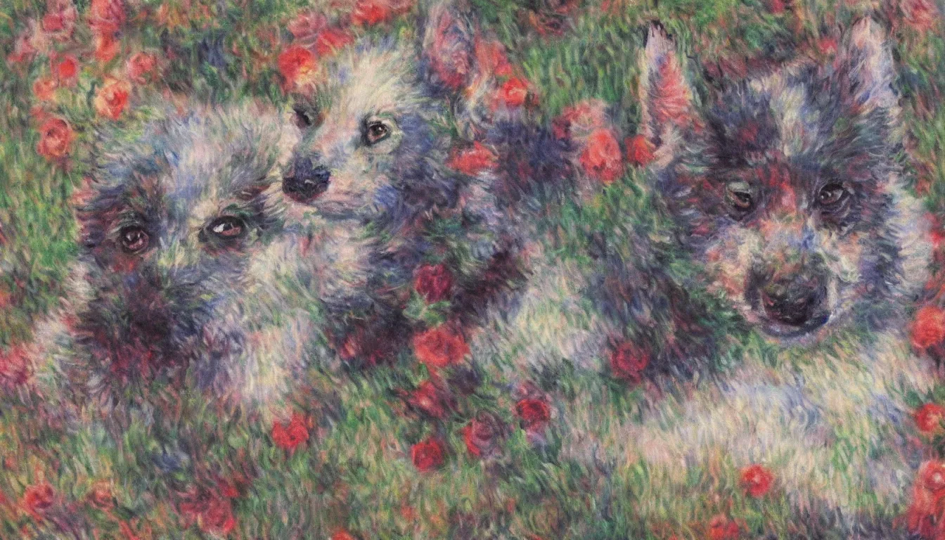 Prompt: furry art painted by monet