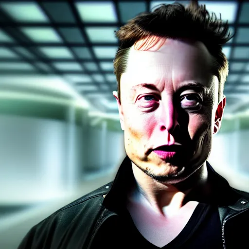 Prompt: Elon Musk as a hacker in the Matrix, modelsociety, radiant skin, huge anime eyes, RTX on, perfect face, directed gaze, intricate, Sony a7R IV, symmetric balance, polarizing filter, Photolab, Lightroom, 4K, Dolby Vision, Photography Award