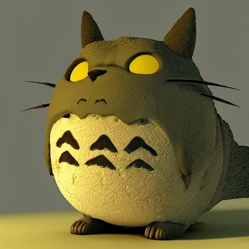 Prompt: catbus from my neighbor totoro, high quality 3d render, unreal engine