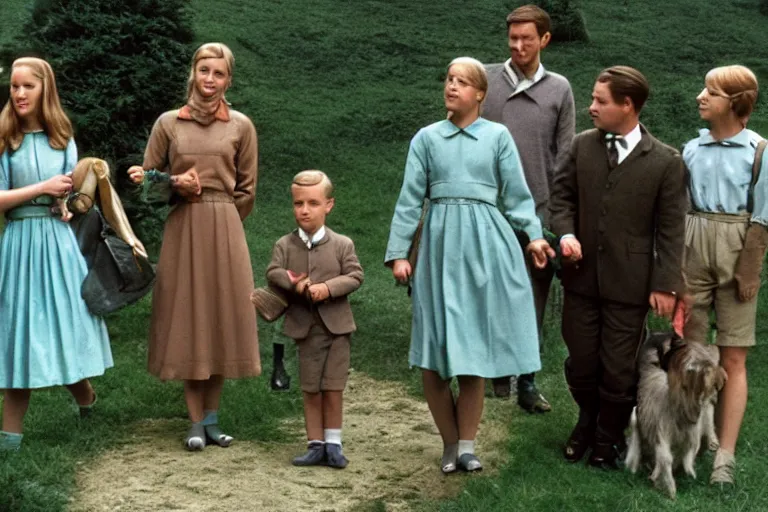 Prompt: still image from the sound of music by wes anderson, ultra detailed, finely detailed