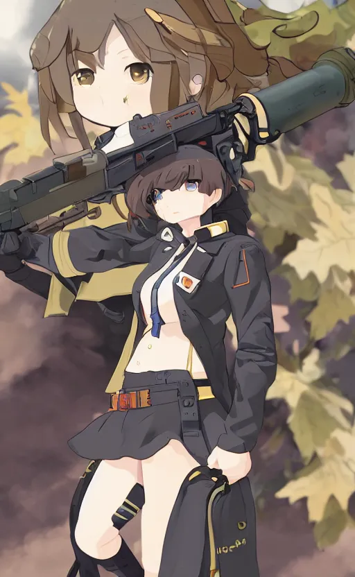 Image similar to toy, school uniform, portrait of the action figure of a girl, correct human anatomy, girls frontline style, anime figure, dirt and smoke background, flight squadron insignia, realistic military gear, 70mm lens, round elements, photo taken by professional photographer, character design by shibafu, trending on instagram, symbology, 4k resolution, matte, empty hands, realistic military carrier