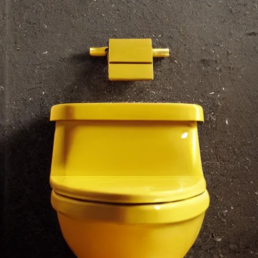 Prompt: golden toilet