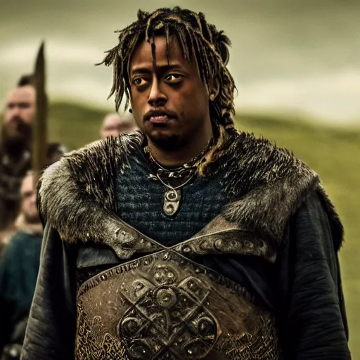 Image similar to juice wrld in Vikings very detailed 4k quality super realistic