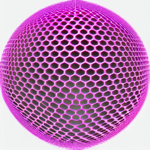 Prompt: hexacedron in the sphere, 3 d, cgi, pinkshift rader, pink elements, wallpaper style