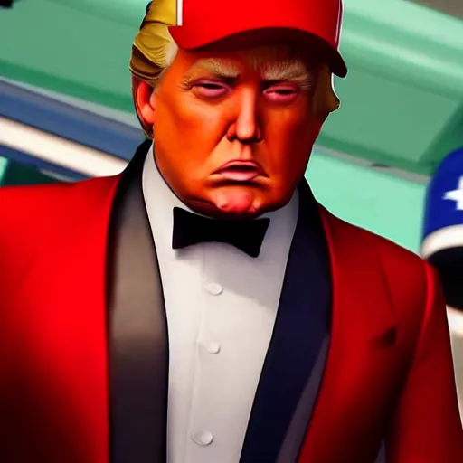 Prompt: new donald trump skin from fortnite