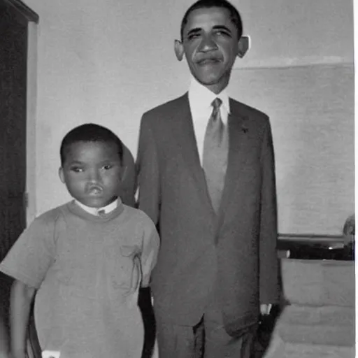 Image similar to obama as a child