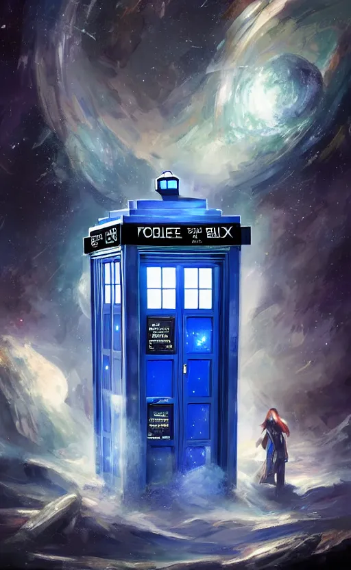 Image similar to a portrait of a tardis, in space, dynamic lighting, photorealistic fantasy concept art, trending on art station, stunning visuals, creative, cinematic, ultra detailed