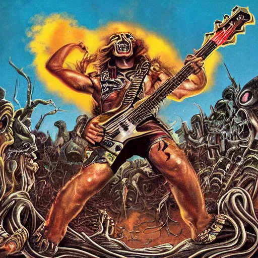 Image similar to most epic thrash metal album cover of all time