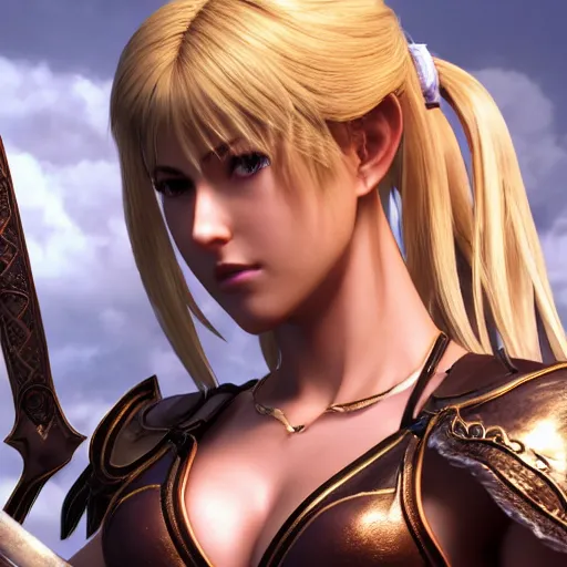 Prompt: sophitia alexandra from soulcalibur, octane render, detailed, 4k, portrait, detailed face, beautiful,