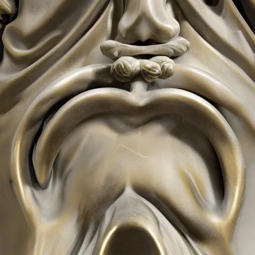 Image similar to statue of a cloud marble baroque gold grey obsidian detail bernini