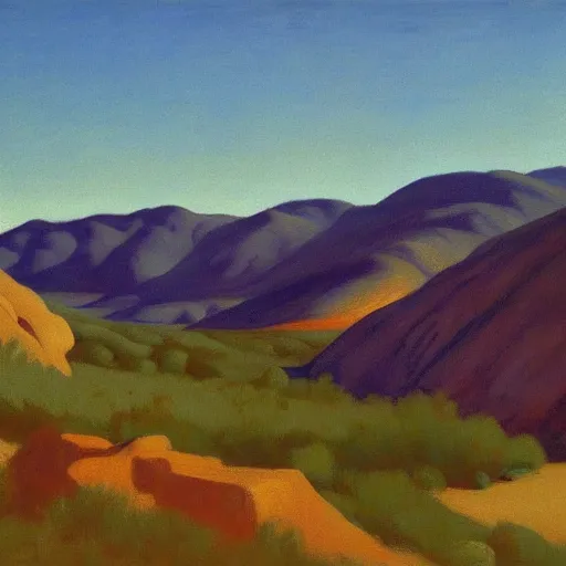 Prompt: painting of big bend by Edward hopper