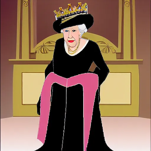 Image similar to Queen Elizabeth Disney character