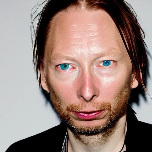 Image similar to Thom Radiohead frontman Yorke, singer songwriter