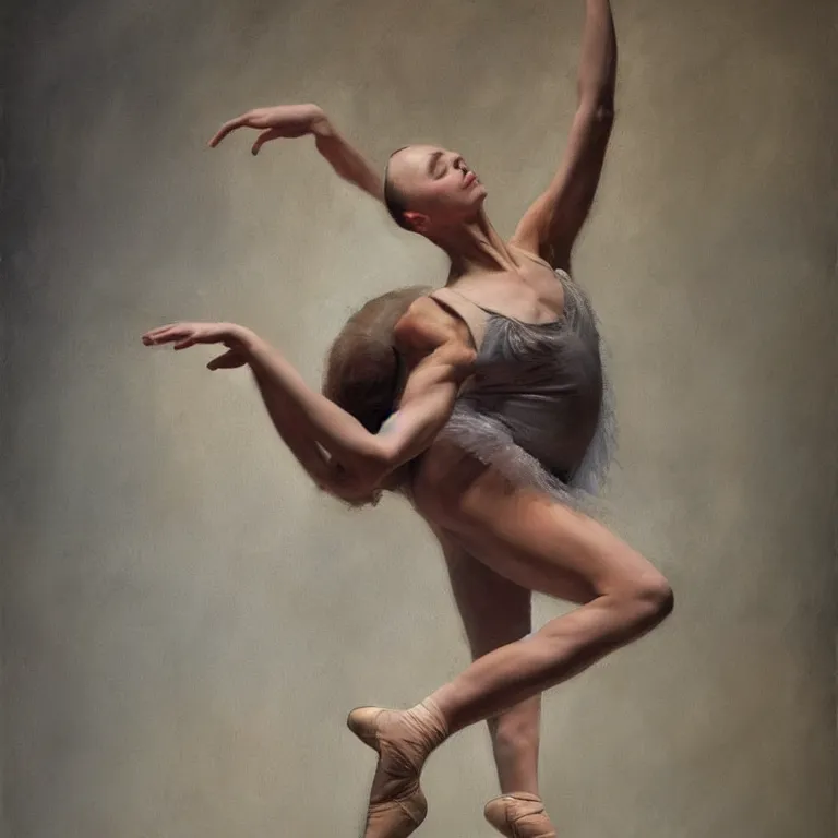 Prompt: a beautiful masterpiece painting of a ballet dancer by juan gimenez, award winning, trending on artstation,