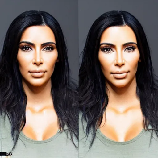 Image similar to sad kim kardashian mugshot, 8 k