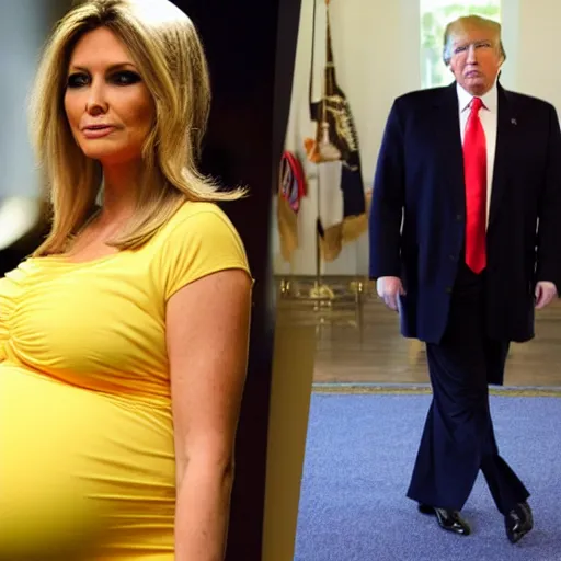 Image similar to pregnant Donald Trump
