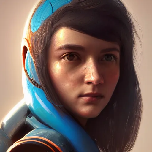 Image similar to portrait of girl motobike, 8 k uhd, unreal engine, octane render in the artstyle of finnian macmanus, john park and greg rutkowski