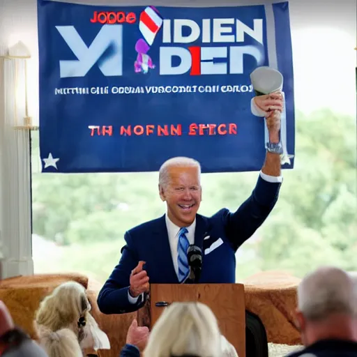 Prompt: joe biden huffing whippets