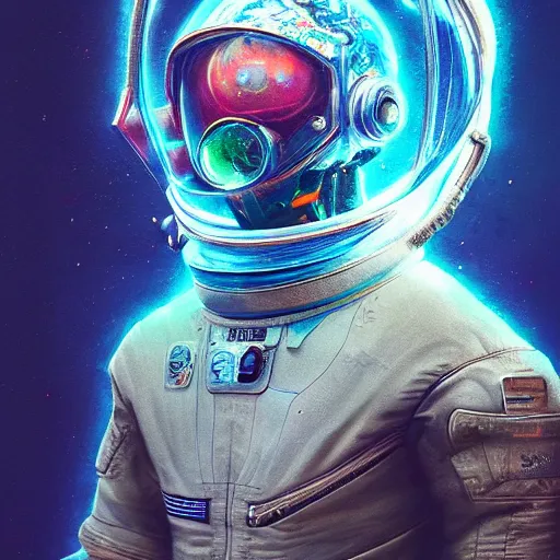 Image similar to hyperrealistic portrait of a squid monster astronaut, full body portrait, well lit, intricate abstract. cyberpunk, intricate artwork, by Tooth Wu, wlop, beeple. octane render, in the style of Jin Kagetsu, James Jean and wlop, highly detailed, sharp focus, intricate concept art, digital painting, ambient lighting, 4k, artstation