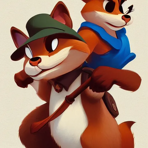 Image similar to face icon stylized minimalist chip'n dale : rescue rangers, loftis, cory behance hd by jesper ejsing, by rhads, makoto shinkai and lois van baarle, ilya kuvshinov, rossdraws global illumination