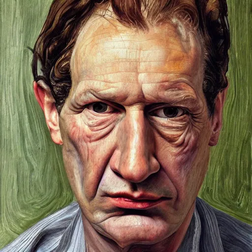 Image similar to high quality high detail painting by lucian freud, hd, ozzy osborn, portrait