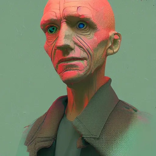 Image similar to A character by Beeple