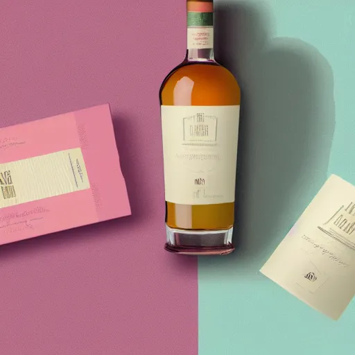 Image similar to pastel colours, conceptual whiskey packaging, label design, behance, packaging of the world, award, front label, packaging design, craft