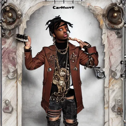 Image similar to playboi carti steampunk style 4 k detailed super realistic