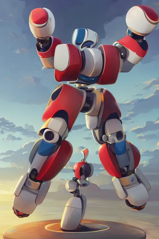 Image similar to metabots medabots medarotto medarot robot minimalist comics, behance hd by jesper ejsing, by rhads, makoto shinkai and lois van baarle, ilya kuvshinov, rossdraws global illumination ray tracing hdr radiating a glowing aura