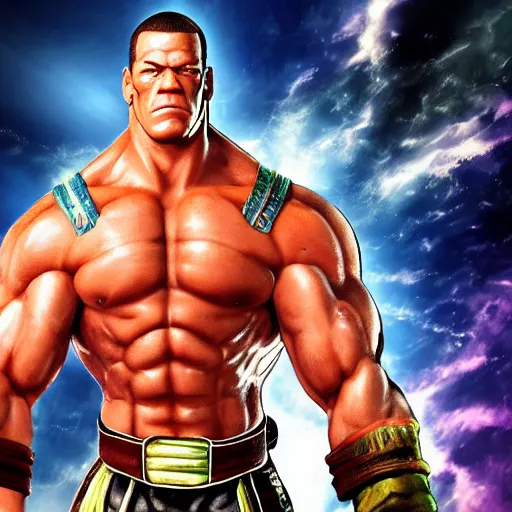 Image similar to john cena in fist of the north star, 4 k