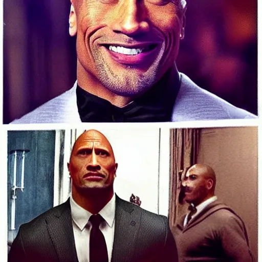 Image similar to Dwayne Johnson as an old Hogwarts teacher