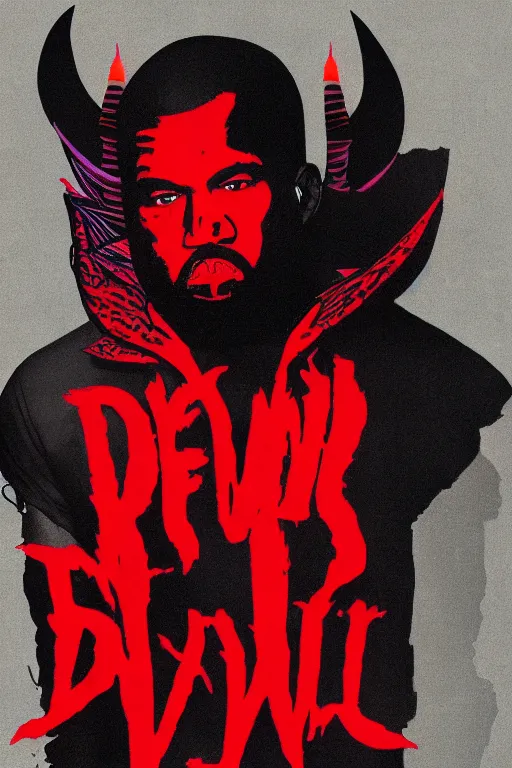 Image similar to the devil in kanye west