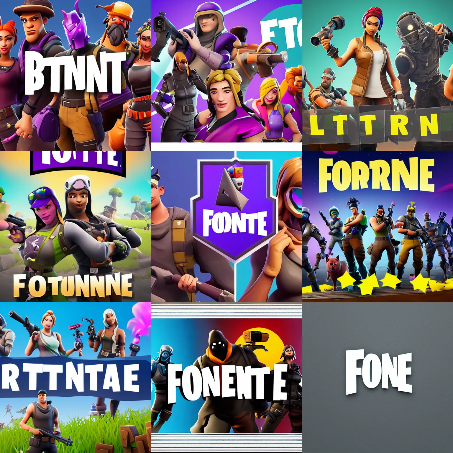 Image similar to Fortnite text logo English