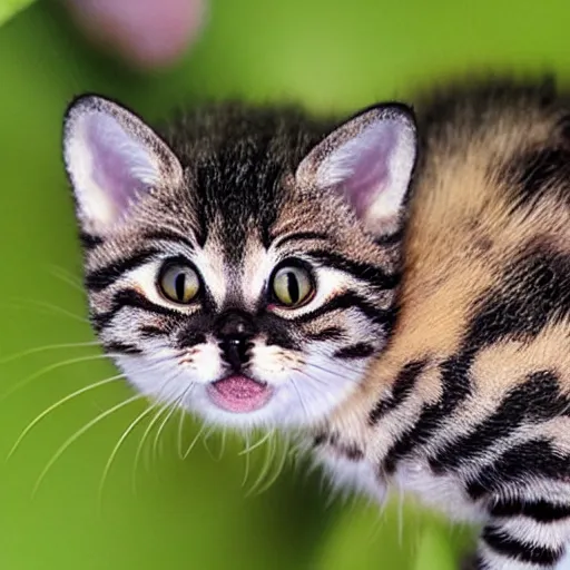 Image similar to photo of world ’ s smallest cat the size of a honeybee