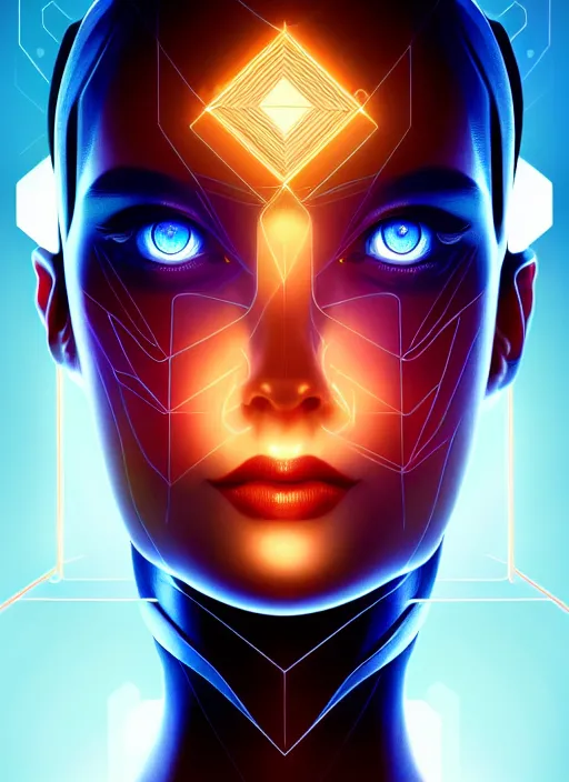 Image similar to symmetry!! product render poster puzzle cube scifi, glowing lines! intricate, elegant, highly detailed, digital painting, artstation, concept art, smooth, sharp focus, illustration, art by artgerm