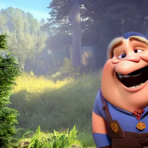 Image similar to gerard depardieu as a pixar disney character from up 2 0 0 9 unreal engine octane render 3 d render photorealistic