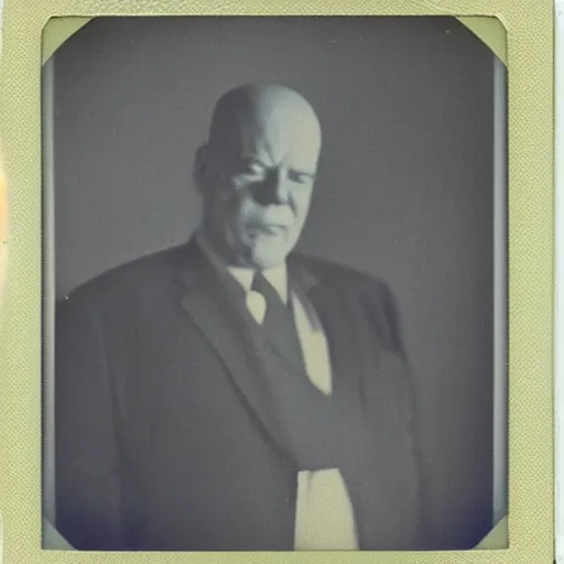 Image similar to a still polaroid photo of the real homer simpson