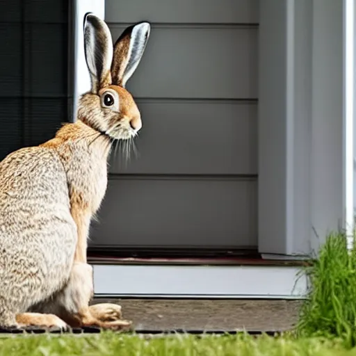 Image similar to the hare went out on the porch to scratch his egg