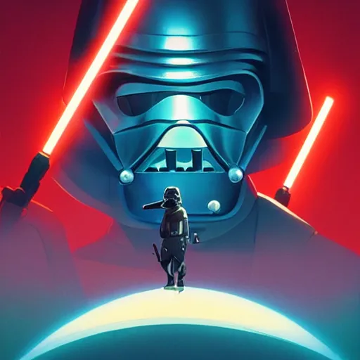 Image similar to face icon stylized minimalist star wars : episode v - the empire strikes back 1 9 8 0, loftis, cory behance hd by jesper ejsing, by rhads, makoto shinkai and lois van baarle, ilya kuvshinov, rossdraws global illumination