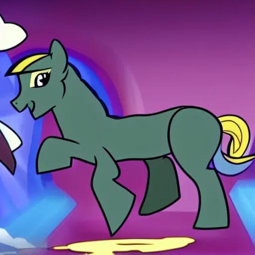 Image similar to Jean Luc Picard starring in My Little Pony